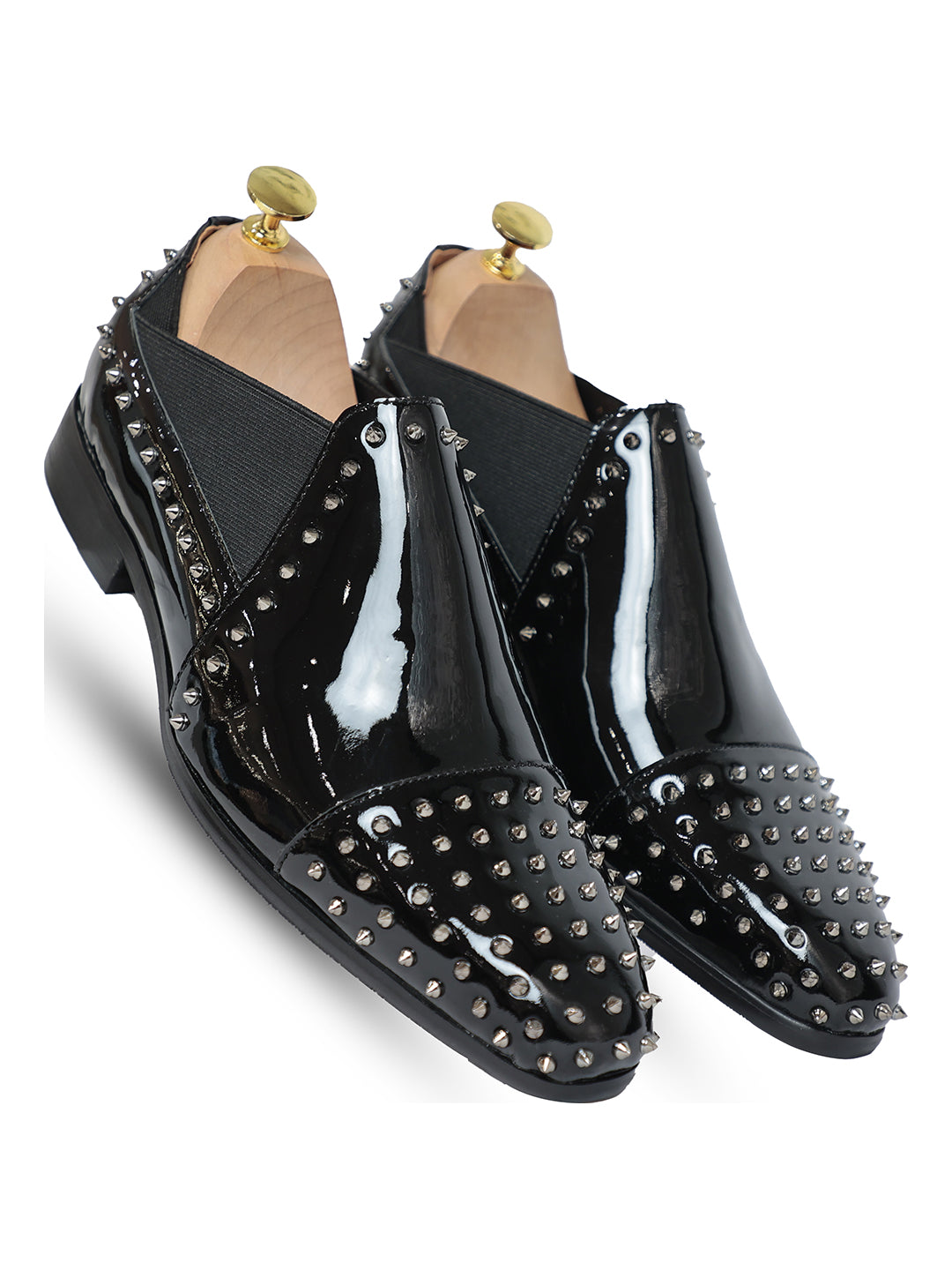 La Cairo Studded Black Patent Slip On – Vantier Shoes
