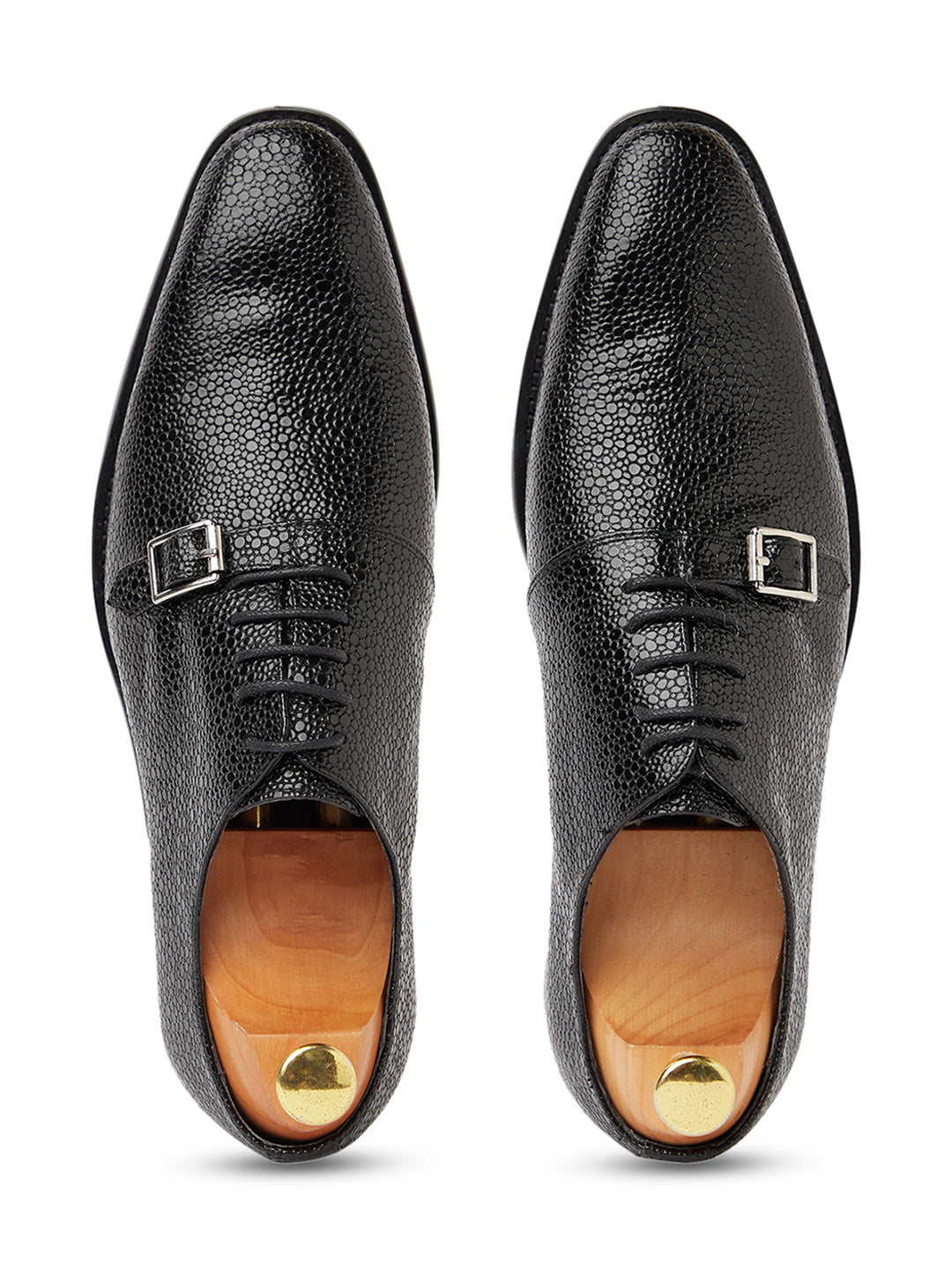 Stingray Leather Oxfords - Black