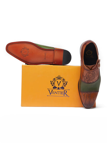 Chris Berluti Monk Tan Green