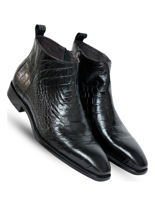 Antilia Croco Black Boots