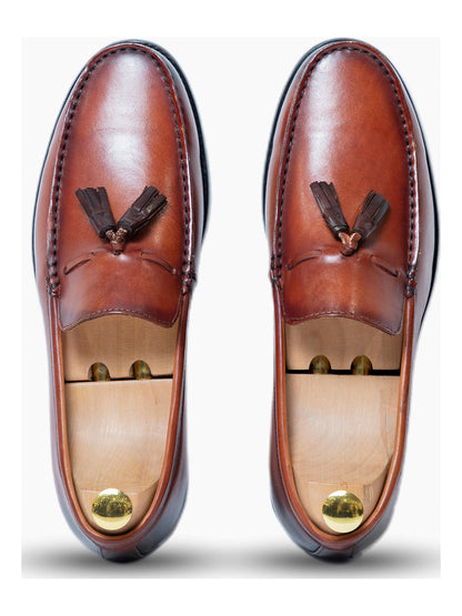 Stalwart Brown Tassel Slip On