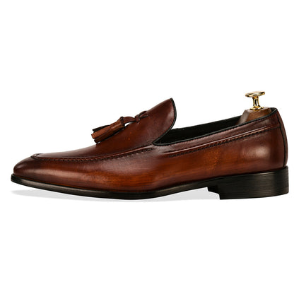 Adonis Tassel Loafers - Brown